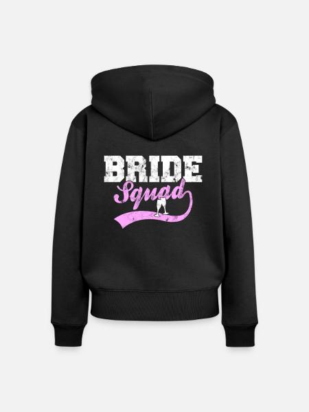 Bride Squad - Frauen Premium Bio Zip Hoodie - Schwarz