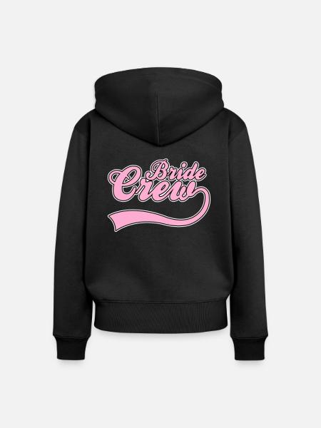 Team Braut bride crew - Frauen Premium Bio Zip Hoodie - Schwarz