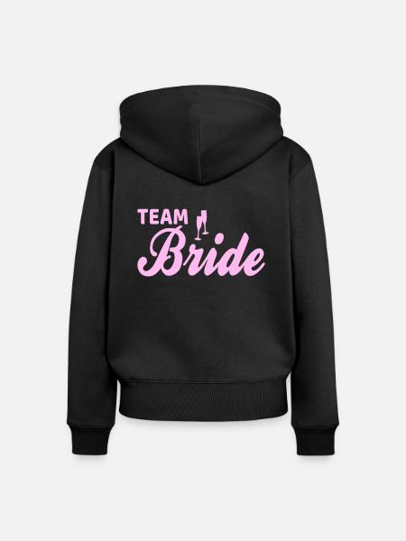 team bride Team Braut - Frauen Premium Bio Zip Hoodie - Schwarz
