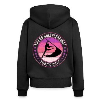 Color Guard Colorguard Farbwächter - Frauen Premium Bio Zip Hoodie - Schwarz - Hinten - Julia (174cm)