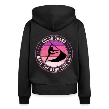 Color Guard Colorguard Farbwächter - Frauen Premium Bio Zip Hoodie - Schwarz - Hinten - Julia (174cm)