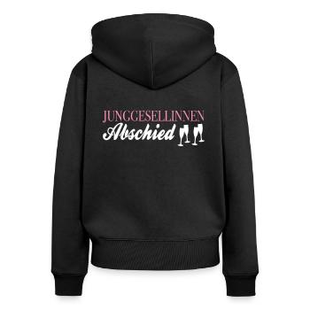 Junggesellinnenabschied - Frauen Premium Bio Zip Hoodie - Schwarz - Hinten - Julia (174cm)