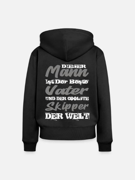 Skipper - Frauen Premium Bio Zip Hoodie - Schwarz