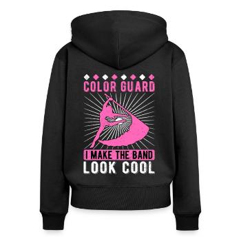 Color Guard Colorguard Farbwächter - Frauen Premium Bio Zip Hoodie - Schwarz - Hinten - Julia (174cm)