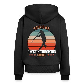 Lancer de javelot Lancer de javelot - Sweat à capuche zippé Premium bio Femme - noir - Dos - Julia (174cm)