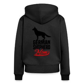 German Shepherd Mom - Women's Premium Organic Zip Hoodie - black - Back - Julia (174cm)