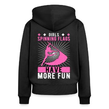 Color Guard Colorguard Farbwächter - Frauen Premium Bio Zip Hoodie - Schwarz - Hinten - Julia (174cm)