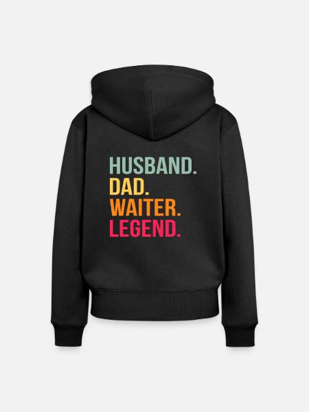 Kellnerin Barkeeper Kellner Kellner - Frauen Premium Bio Zip Hoodie - Schwarz