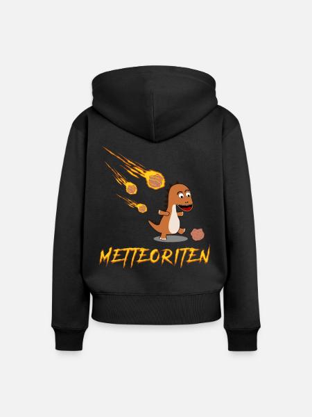 Mettbrötchen Hackfleisch Meteorit Mett - Frauen Premium Bio Zip Hoodie - Schwarz