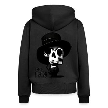 Skull Fiction Totenkopf Schädel - Women's Premium Organic Zip Hoodie - black - Back - Julia (174cm)