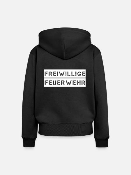 Freiwillige Feuerwehr - Frauen Premium Bio Zip Hoodie - Schwarz