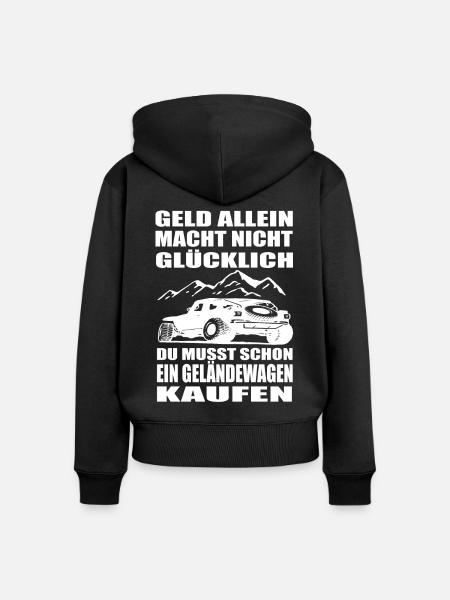 Geländewagen - Frauen Premium Bio Zip Hoodie - Schwarz