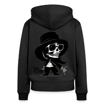 Totenkopf Skull Fiction Totenschädel - Women's Premium Organic Zip Hoodie - black - Back - Julia (174cm)