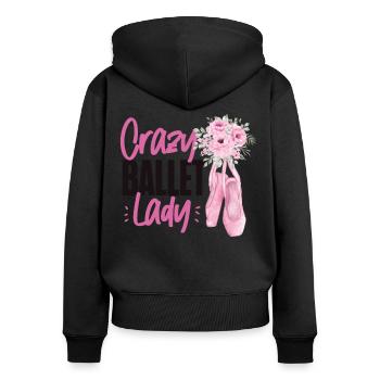 Ballet Danseuse Danse Ballerine - Sweat à capuche zippé Premium bio Femme - noir - Dos - Julia (174cm)