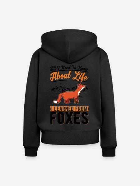 Fuchs Geschenk Rotfuchs - Frauen Premium Bio Zip Hoodie -