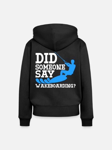 Wakeboard Wakeboarder Wakeboarding - Frauen Premium Bio Zip Hoodie - Schwarz