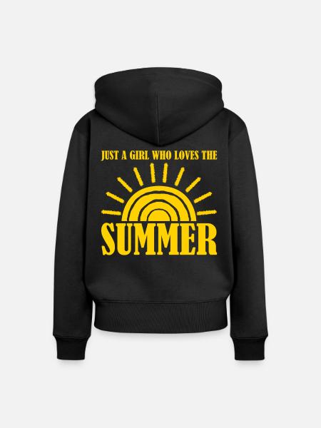 Summer Party - Frauen Premium Bio Zip Hoodie - Schwarz