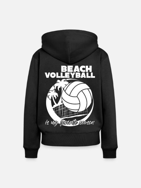 Beach Volleyball Season - Frauen Premium Bio Zip Hoodie - Schwarz