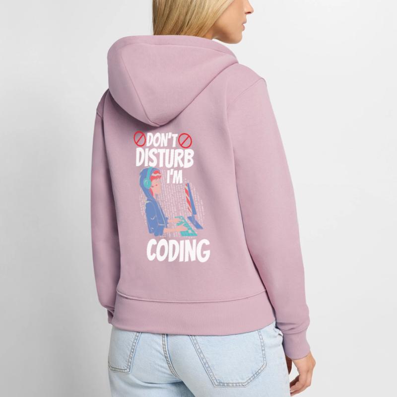 Ne vous embêtez pas: je programme Coding Coder Sweat à capuche zippé Premium bio Femme
