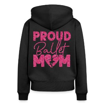 Ballet Dancer Dance Girl Ballerina - Frauen Premium Bio Zip Hoodie - Schwarz - Hinten - Julia (174cm)