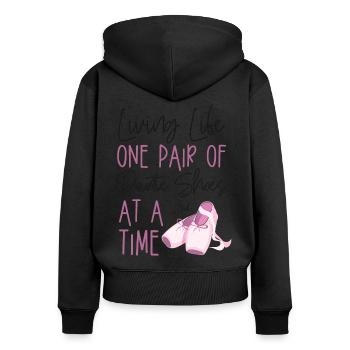 Ballet Danseuse Danse Ballerine - Sweat à capuche zippé Premium bio Femme - noir - Dos - Julia (174cm)