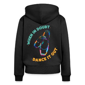 Ballet Dancer Dance Girl Ballerina - Frauen Premium Bio Zip Hoodie - Schwarz - Hinten - Julia (174cm)