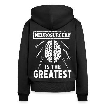 Brain Surgeon Neurosurgery Greatest Neurosurgeon - Women's Premium Organic Zip Hoodie - black - Back - Julia (174cm)