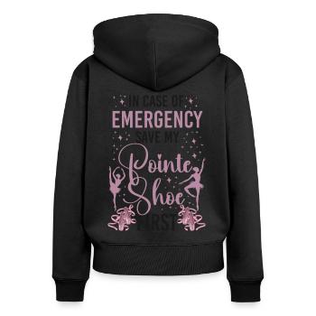Ballet Dancer Dance Girl Ballerina - Women's Premium Organic Zip Hoodie - black - Back - Julia (174cm)