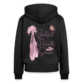 Ballet Danseuse Danse Ballerine - Sweat à capuche zippé Premium bio Femme - noir - Dos - Julia (174cm)