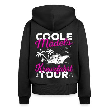 Kreuzfahrt Kreuzfahrtschiff Mädels Urlaub Geschenk - Frauen Premium Bio Zip Hoodie - Schwarz - Hinten - Julia (174cm)