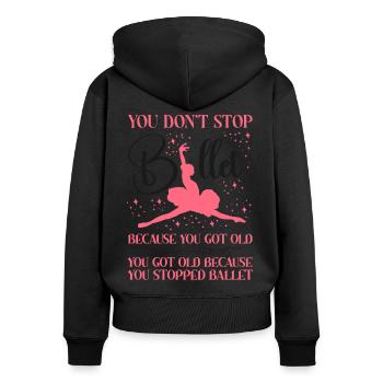 Ballet Dancer Dance Girl Ballerina - Women's Premium Organic Zip Hoodie - black - Back - Julia (174cm)
