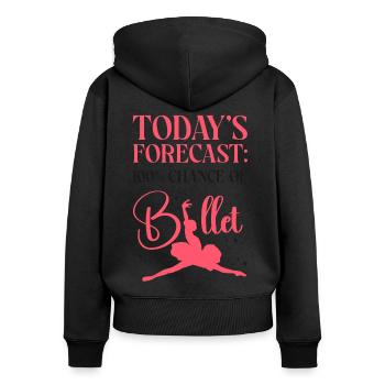 Ballet Dancer Dance Girl Ballerina - Frauen Premium Bio Zip Hoodie - Schwarz - Hinten - Julia (174cm)