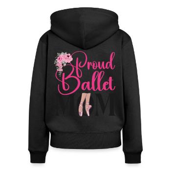 Ballet Dancer Dance Girl Ballerina - Frauen Premium Bio Zip Hoodie - Schwarz - Hinten - Julia (174cm)