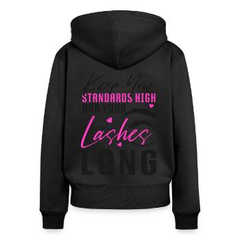 Esthetician Skincare Beautician - Women's Premium Organic Zip Hoodie - black - Back - Julia (174cm)
