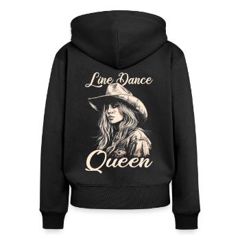Line Dance | Country Music Line Dancing - Women's Premium Organic Zip Hoodie - black - Back - Julia (174cm)