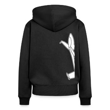 Glider Glider Pilot - Women's Premium Organic Zip Hoodie - black - Back - Julia (174cm)