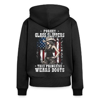 Line Dance | Country Music Line Dancing - Women's Premium Organic Zip Hoodie - black - Back - Julia (174cm)