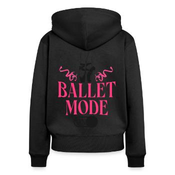 Ballet Dancer Dance Girl Ballerina - Frauen Premium Bio Zip Hoodie - Schwarz - Hinten - Julia (174cm)