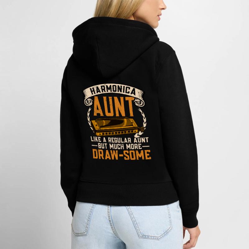 Harmonica harmonica player Women's Premium Organic Zip Hoodie
