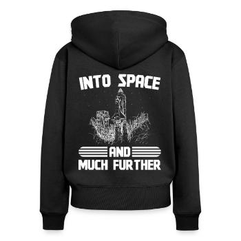 Aerospace Engineer Into Space And Much Further - Women's Premium Organic Zip Hoodie - black - Back - Julia (174cm)