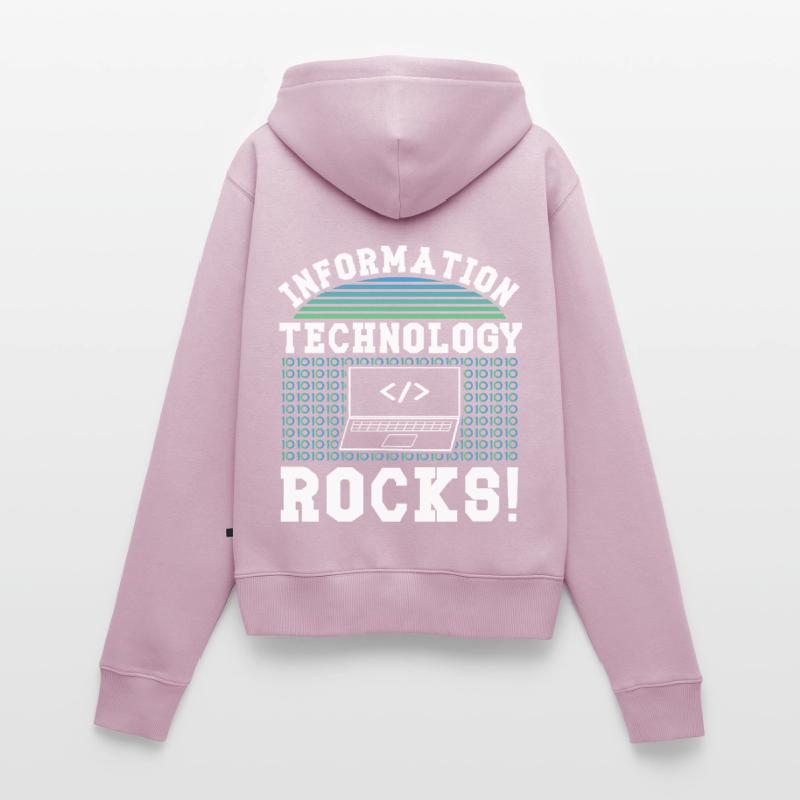 Software Developer Information Technology Rocks Women's Premium Organic Zip Hoodie
