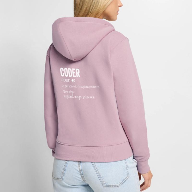 Programmierer Entwickler IT Admin Programmierer Codierung Frauen Premium Bio Zip Hoodie