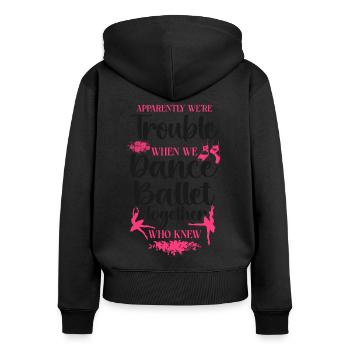 Ballet Danseuse Danse Ballerine - Sweat à capuche zippé Premium bio Femme - noir - Dos - Julia (174cm)