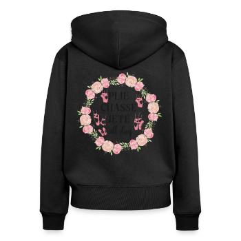 Ballet Dancer Dance Girl Ballerina - Frauen Premium Bio Zip Hoodie - Schwarz - Hinten - Julia (174cm)
