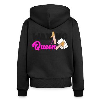 Esthetician Skincare Beautician - Frauen Premium Bio Zip Hoodie - Schwarz - Hinten - Julia (174cm)