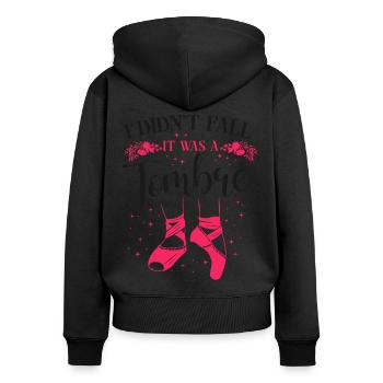 Ballet Danseuse Danse Ballerine - Sweat à capuche zippé Premium bio Femme - noir - Dos - Julia (174cm)