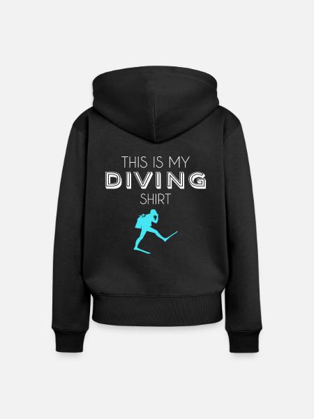 diving shirt - Frauen Premium Bio Zip Hoodie - Schwarz