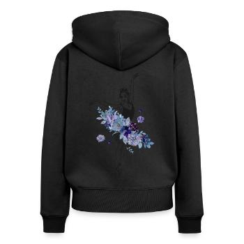 Ballet Danseuse Danse Ballerine - Sweat à capuche zippé Premium bio Femme - noir - Dos - Julia (174cm)