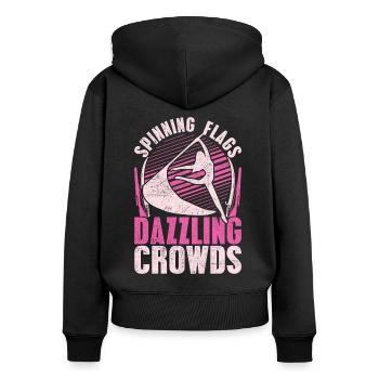 Color Guard Flags Dazzling Crowds - Women's Premium Organic Zip Hoodie - black - Back - Julia (174cm)