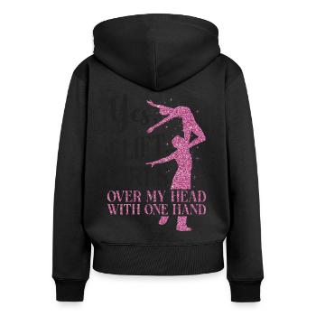Ballet Danseuse Danse Ballerine - Sweat à capuche zippé Premium bio Femme - noir - Dos - Julia (174cm)